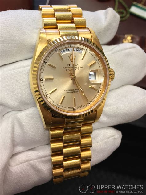 rolex watches presidential gold price|pre owned rolex president gold.